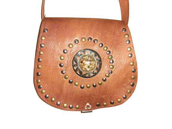 Bolso redondo con una piedra-0