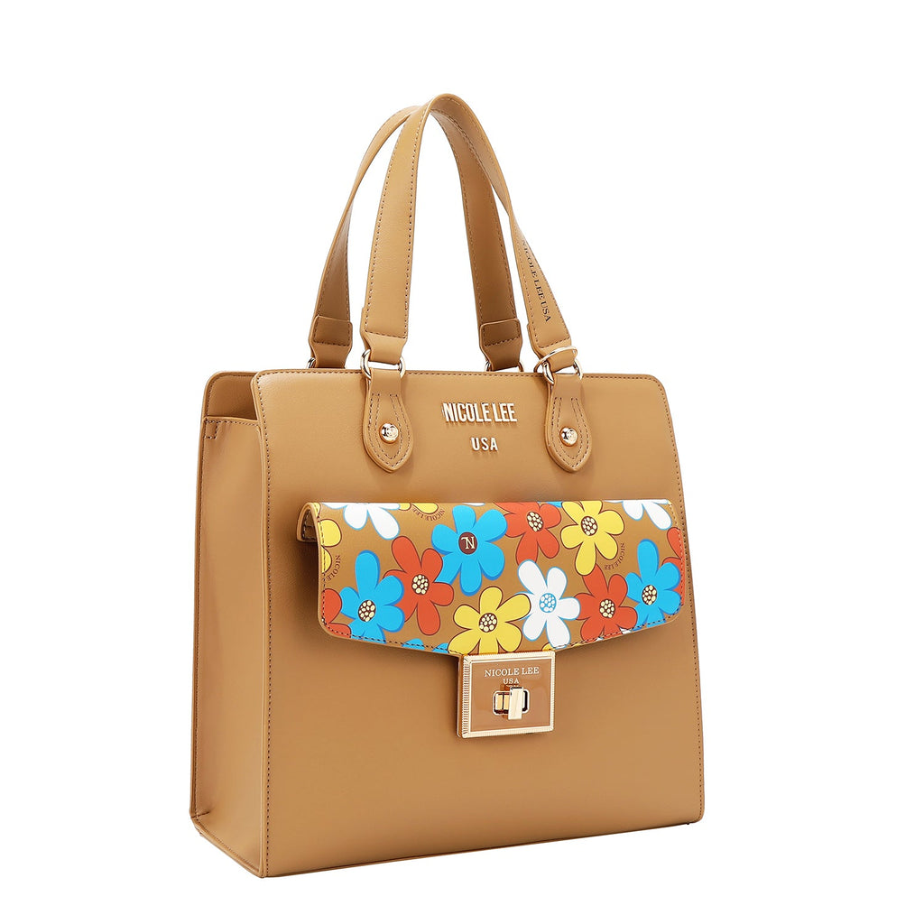 BOLSA DE TOTE POP FLORAL (TAUPE)-2