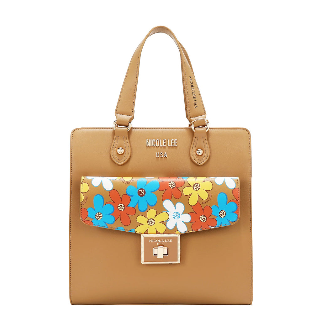 BOLSA DE TOTE POP FLORAL (TAUPE)-1