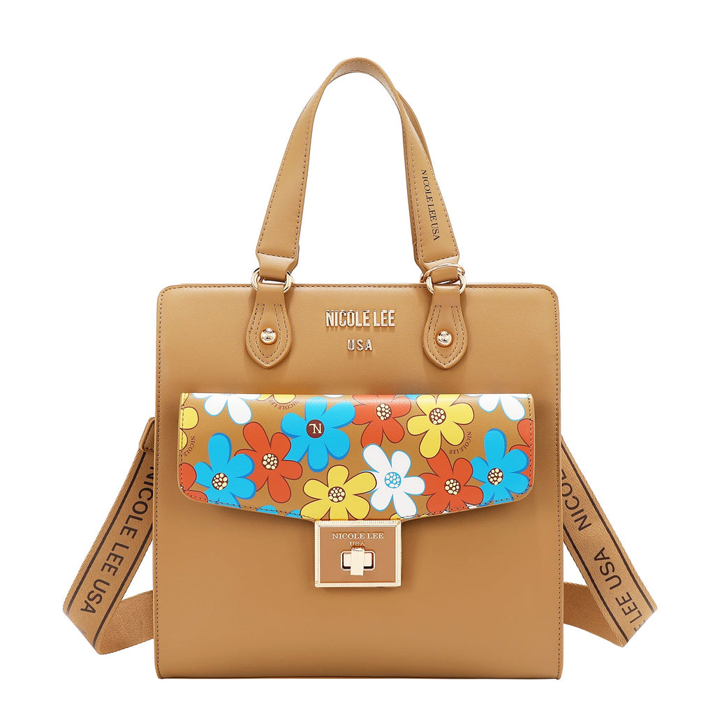 BOLSA DE TOTE POP FLORAL (TAUPE)-0